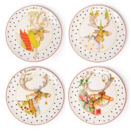 Patience Brewster Dash Away Dessert Plates - Set of 4