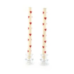 Heart Dinner Candles - Set of 2