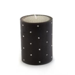 Sparkle Pillar Candle - 4" - Black