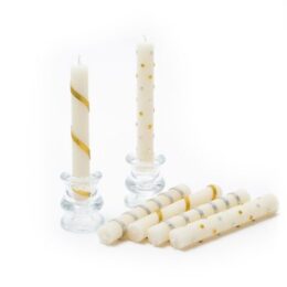 Mini Dinner Candles - Gold & Silver - Set of 6