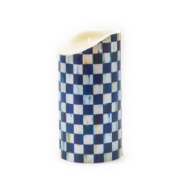 Royal Check Flicker 10" Pillar Candle