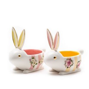 Wildflowers Bunny Dishes - Set of 2 image two