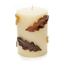 Falling Leaves Pillar Candle - 4"