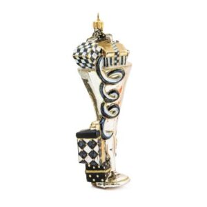 Glass Ornament - Glam Up Toasting Flute image two