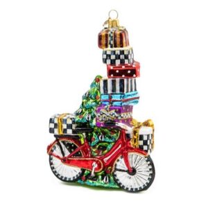 Glass Ornament - Special Delivery Bike image two