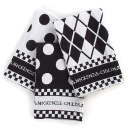 Black & White Dot Dish Towels - Set of 3