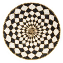 Kaleidoscope Placemat - Black & Ivory
