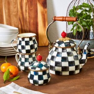 Courtly Check Enamel Mug image four