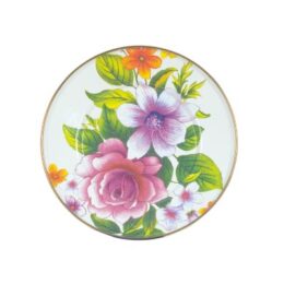 Flower Market Salad/Dessert Plate - White