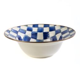 Royal Check Enamel Serving Bowl