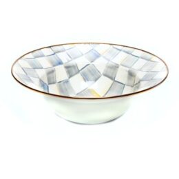 Sterling Check Enamel Serving Bowl