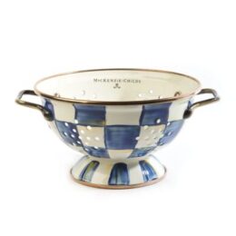 Royal Check Enamel Colander - Small