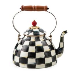 Courtly Check Enamel Tea Kettle - 3 Quart