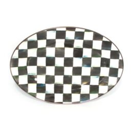 Courtly Check Enamel Oval Platter - Small