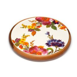 Flower Market Trivet - White