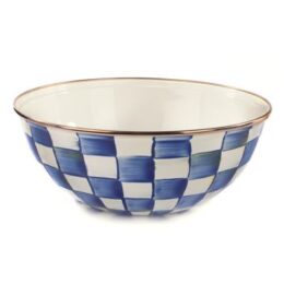 Royal Check Enamel Everyday Bowl - Medium