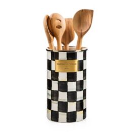 Courtly Check Enamel Utensil Holder