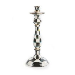 Courtly Check Enamel Candlestick - Large